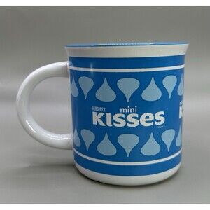 Hershey’s Mini Kisses Blue & White Ceramic Mug Hershey Licensed Vintage
